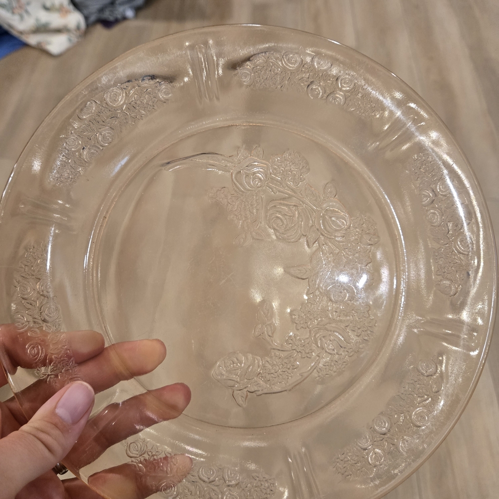 Vintage- Federal Pink Depression Glass Plate